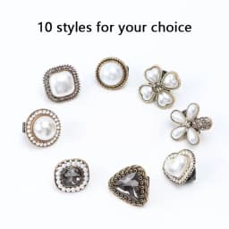 Antique Pearl Diamond Shoe Buckle Crystal Gem Shoelace Decorative Flower Rhinestones Shoelaces Decoration Shoe Charms Accessorie
