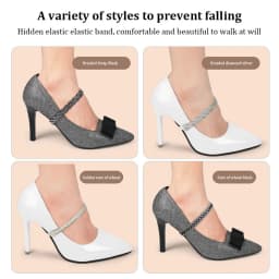 Shoe Ankle Straps High Heels Anti-Loose Shoelace Accessories Stretchy Flexible PU Leather Lady Women Elastic Belt Band for Heels