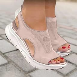 Summer Washable Slingback Orthopedic Slide Sport Sandals Super Comfy Sports Knit Sandals Mesh Soft Sole Fashion Women's Shoes