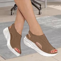 Summer Washable Slingback Orthopedic Slide Sport Sandals Super Comfy Sports Knit Sandals Mesh Soft Sole Fashion Women's Shoes
