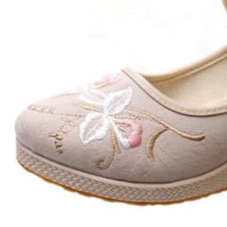 Round Toe Embroidered Women Pumps Женские туфли Summer Wedge Shoes for Ladies Retro Heels Ankle Strap Mary Jane Sandals