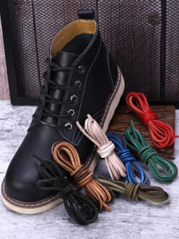NEW Colorful Selid Shoe Lace Leather Shoes'shoelace Sports Shoelace Decorative Type Shoelaces Selected Leather Shoelaces 1Pair