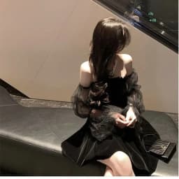 New 2026 Black Retro Dress Woman Lace Chiffon Mini Female High Street Sexy Korean Fashion Women Club Dress