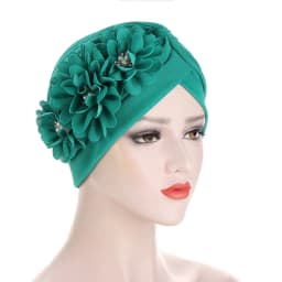 2020 cotton solid folds pearl muslim turban scarf women islamic inner hijab caps Arab wrap head femme musulman turbante mujer