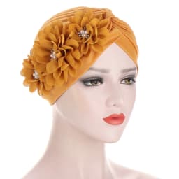 2020 cotton solid folds pearl muslim turban scarf women islamic inner hijab caps Arab wrap head femme musulman turbante mujer