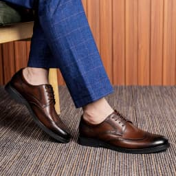 ZFTL Men's Dress Shoes Brogue Engraved Business Formal Wedding Shoes Man Oxford shoes Bullock Men's New Spring first lay leather