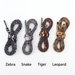 Leopard Shoelaces Newest Classic Animal Patten Print Tiger Zebra Snake Shoe Laces Creative Unisex Flat Canvas Laces for Shoes