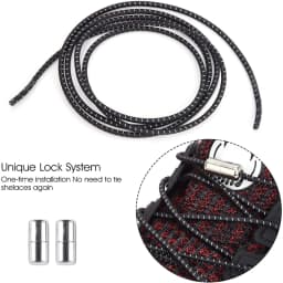 Reflective Shoelaces Without Ties No Tie Shoe Laces Elastic Laces Sneakers Boots Round Kids Adult Quick Shoe Lace Rubber Bands