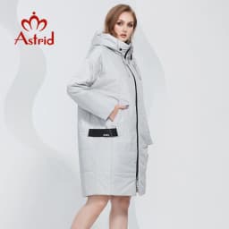 Astrid 2022 Spring Women Parkas Oversize Long Loose Padded Down Coats Hooded Women's Jacket Fashion Outerwear Quilted AM-7561