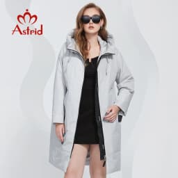 Astrid 2022 Spring Women Parkas Oversize Long Loose Padded Down Coats Hooded Women's Jacket Fashion Outerwear Quilted AM-7561