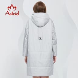 Astrid 2022 Spring Women Parkas Oversize Long Loose Padded Down Coats Hooded Women's Jacket Fashion Outerwear Quilted AM-7561