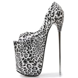 Crossdresser Shallow Mouth Women's Shoes 19cm Thin Heels Cosplay Pumps 22cm High-Heeled Steel Pipe Dance 30cm Leopard Stilettos
