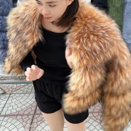 HOOOFUR Fur Coat Women's Jacket Faux Winter Women Short Warm Thick Raccoon Fake Fur Coat 2024 Brown