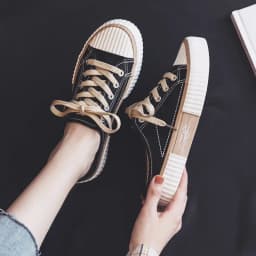 Purple Ladies Canvas Shoes Spring Woman Sneakers Shoes Girls Student Canvas Vulcanized Shoes Colorful Lace-up Female Shoes