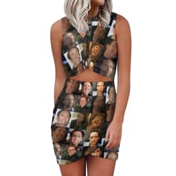 Nicolas Cage Dress Funny Nicholas Print Street Fashion Dresses  Summer Sexy Bodycon Dress Women Print Oversized Vestidos