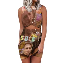 Nicolas Cage Dress Funny Nicholas Print Street Fashion Dresses  Summer Sexy Bodycon Dress Women Print Oversized Vestidos