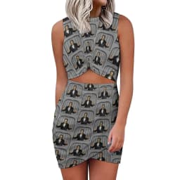 Nicolas Cage Dress Funny Nicholas Print Street Fashion Dresses  Summer Sexy Bodycon Dress Women Print Oversized Vestidos