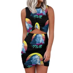 Nicolas Cage Dress Funny Nicholas Print Street Fashion Dresses  Summer Sexy Bodycon Dress Women Print Oversized Vestidos