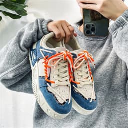 Men Skateboarding Shoes Canvas Thick Bottom Platform Shoes Comfortable Breathable Vulcanized Shoes Casual Sneakers Student Shoe