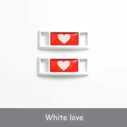 Luminous Shoe Lace Metal Buckle Heart Love Decorations Shoelaces Buckles DIY Sneaker Shoe Laces Lock Accesories New 1Pair