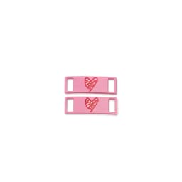 Luminous Shoe Lace Metal Buckle Heart Love Decorations Shoelaces Buckles DIY Sneaker Shoe Laces Lock Accesories New 1Pair