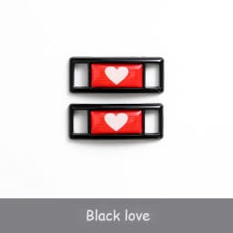 Luminous Shoe Lace Metal Buckle Heart Love Decorations Shoelaces Buckles DIY Sneaker Shoe Laces Lock Accesories New 1Pair