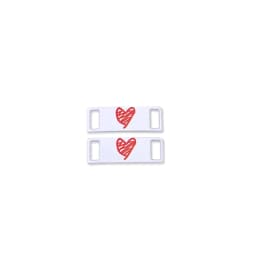 Luminous Shoe Lace Metal Buckle Heart Love Decorations Shoelaces Buckles DIY Sneaker Shoe Laces Lock Accesories New 1Pair