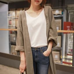 Women Linen Trench Coat Korean Fashion Cotton Linen Long Cardigan Plus Size Sun Protection Clothing Loose Thin Mid Length Coat