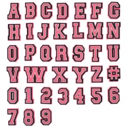 Pink Letter Shoe Charms for Crocs ACcessories Women Sandals Badge Buckle Kids Pins Men Decoration Jeans Shoe Accessories