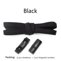 New Magnetic Lock Buckle Shoelace Small White Sneakers Shoes Lace Children Adult Elastic Shoelaces Free Tie Artifact Accessories