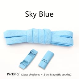 New Magnetic Lock Buckle Shoelace Small White Sneakers Shoes Lace Children Adult Elastic Shoelaces Free Tie Artifact Accessories