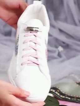 New Magnetic Lock Buckle Shoelace Small White Sneakers Shoes Lace Children Adult Elastic Shoelaces Free Tie Artifact Accessories