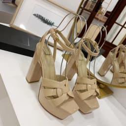 Fashion Women's Sandals Brand Luxury Women's Shoes Elegant Party High Heels Leather Waterproof Office Shoes Sexy Dating Shoes