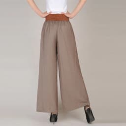 2023 New National Wide Leg Pants Summer Fashion Casual Women's Culotes Waist Lace Up Large Hemlines High Waist Loose Trousers