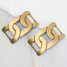 Loafer Bronze Hardware Buckle Accessories Shoe Flower Accessories Trend New Slippers Handmade DIY Women's Shoes Leather Buckle