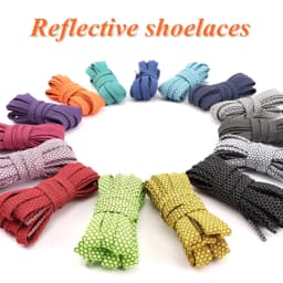 NEW 1Pair Fluorescent Sneaker Shoestrings Sports Shoelace Reflective Flat Shoelaces Running Shoes Lace Adult Children Shoelaces