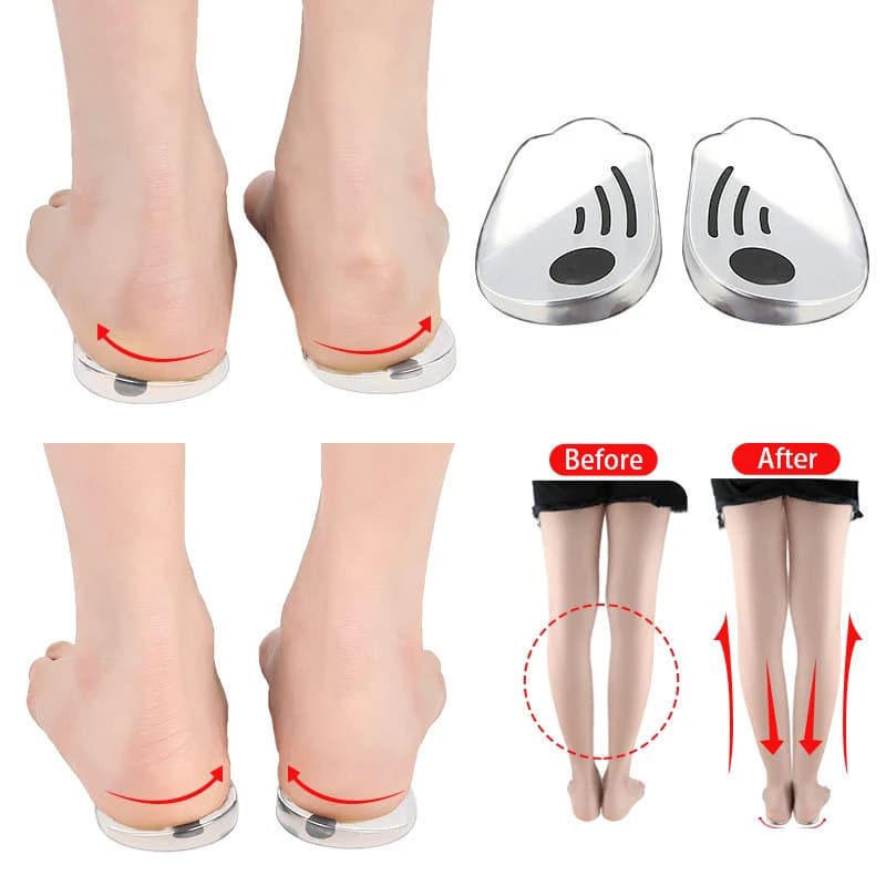 Magnet Silicone Massage Insoles Gel O/X Type Leg Orthopedic Heel Pads Corrector Valgus Varus Foot Shoe Insole Insert Feet Care