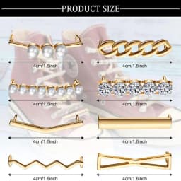 1Pcs Girl Shiny Rhinestones Pearl Sneakers Shoelaces Decoration Metal Lightweight Charm Buckle DIY Shoe Accessories Women Clips