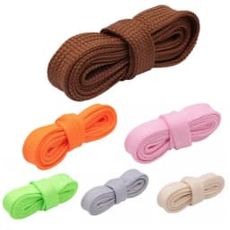 18mm Width Extro Wide Double Layer Laces Sneaker Designer Shoelace Solid Color Flat Fat Shoes Strings Queen Force Bootlaces Cord