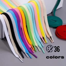 1pair Classic Basics Flat Shoelaces Sneakers Shoelace Canvas Shoes Basketball Shoe Laces Black White Color Shoes Accessories
