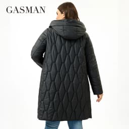 GASMAN 2023 New Women's spring Down jacket Autumn Women Coat Long parka Fashion women's jackets female Thin Cotton L-5XL 8327