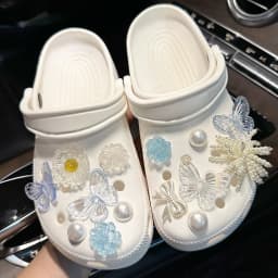 1Set Summer Fashion Shoe Charms Accessories Artificial Crystal Shoe Buckle Decoration for Clogs Shoes Charm
