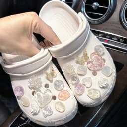 1Set Summer Fashion Shoe Charms Accessories Artificial Crystal Shoe Buckle Decoration for Clogs Shoes Charm