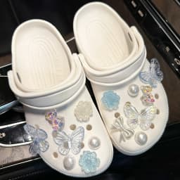 1Set Summer Fashion Shoe Charms Accessories Artificial Crystal Shoe Buckle Decoration for Clogs Shoes Charm