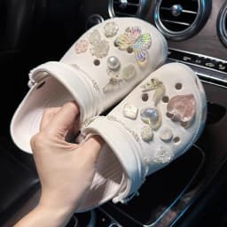 1Set Summer Fashion Shoe Charms Accessories Artificial Crystal Shoe Buckle Decoration for Clogs Shoes Charm