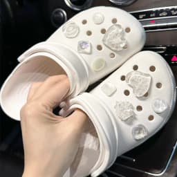 1Set Summer Fashion Shoe Charms Accessories Artificial Crystal Shoe Buckle Decoration for Clogs Shoes Charm