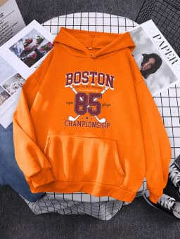 Boston 85 Players Championship Womens Sweatshirt Funny Fleece Pullover Autumn Warm Hoodies Simplicity Crewneck Hoodie For Female