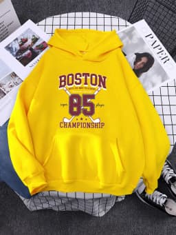 Boston 85 Players Championship Womens Sweatshirt Funny Fleece Pullover Autumn Warm Hoodies Simplicity Crewneck Hoodie For Female