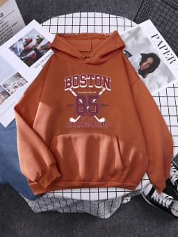 Boston 85 Players Championship Womens Sweatshirt Funny Fleece Pullover Autumn Warm Hoodies Simplicity Crewneck Hoodie For Female