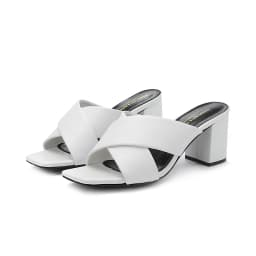 Women's Slippers Summer High Heel Fish Mouth Shoes 2023 New Genuine Leather Open Toe Thick Heel Women's Shoes High Heel Shoes